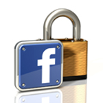 Facebook and padlock