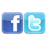 Facebook and Twitter logo