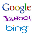 Google Yahoo! Bing logo