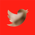 Twitter logo red