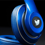 Twitter logo headphone