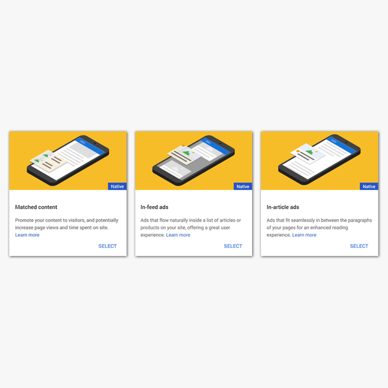 AdSense native ads