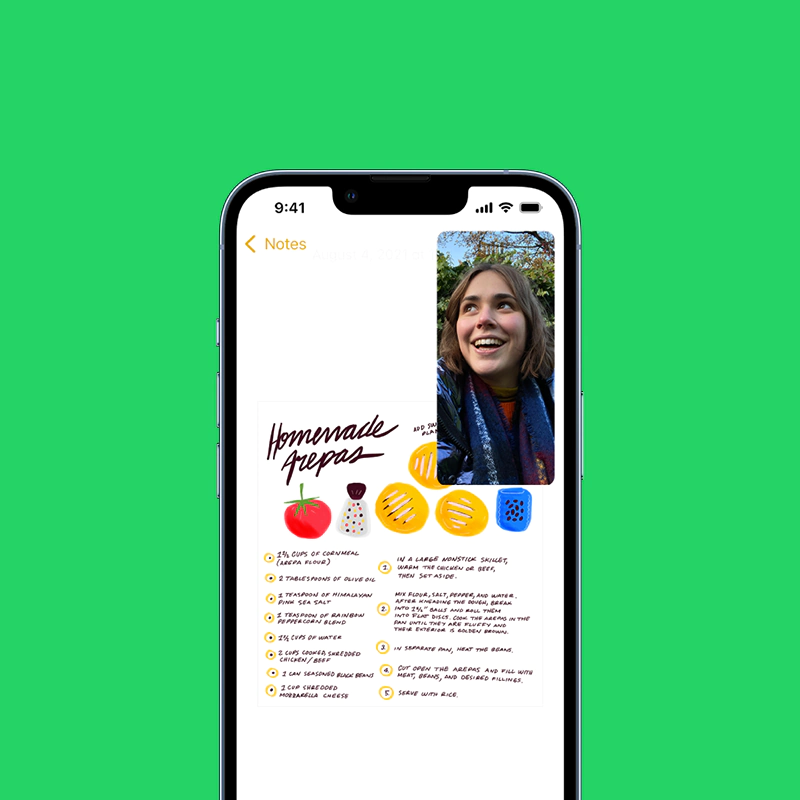 Apple PiP green background