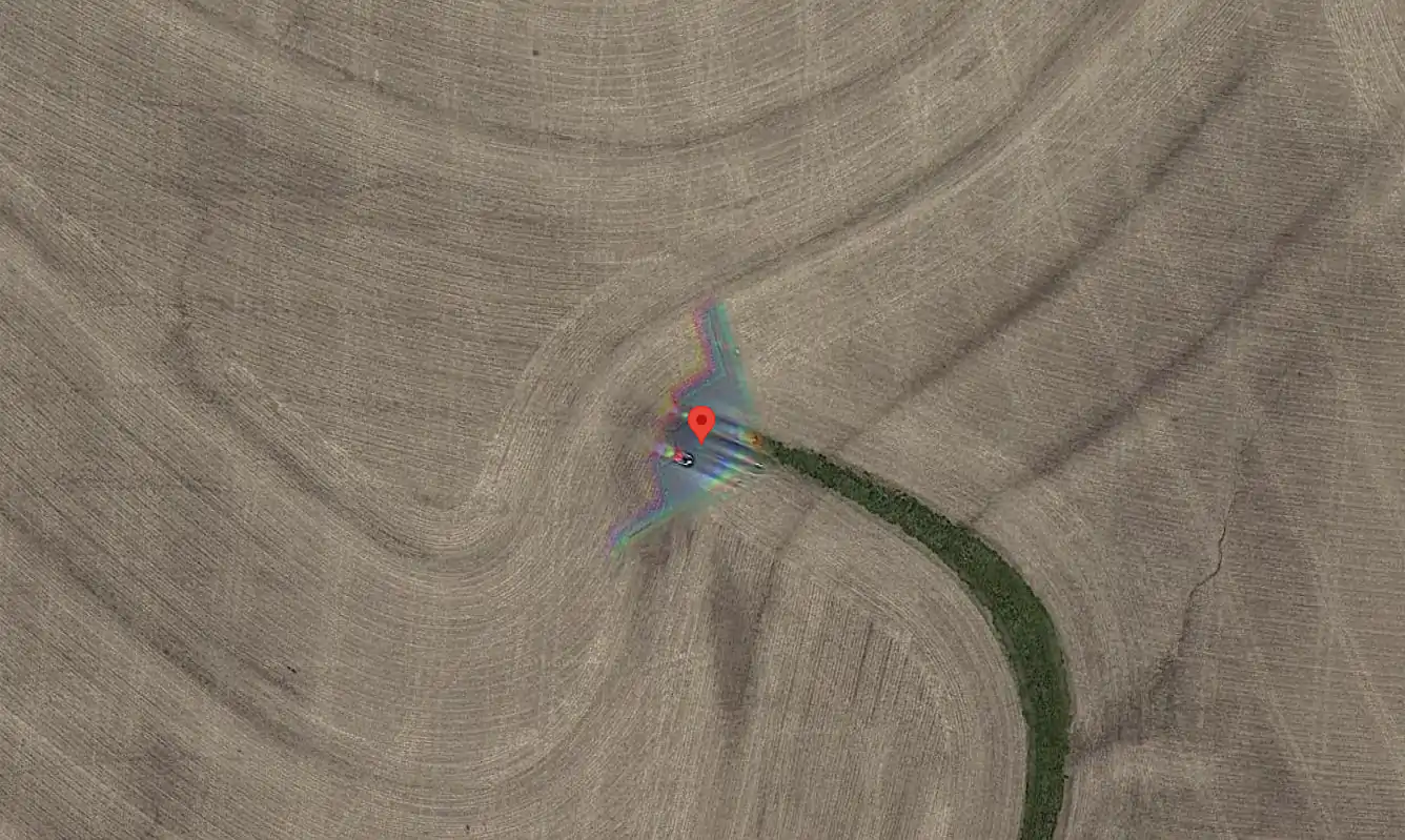 The B-2 Spirit bomber caught on Google Maps
