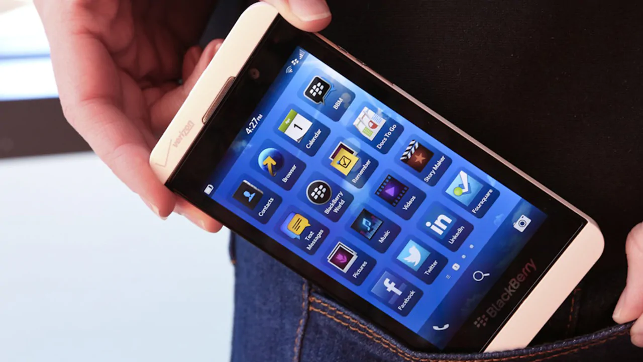BlackBerry Z10 with BlackBerry 10 OS.