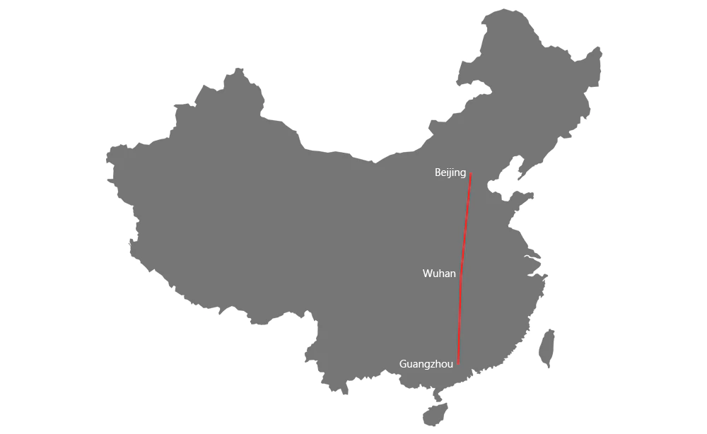 Beijing, Wuhan, and Guangzhou
