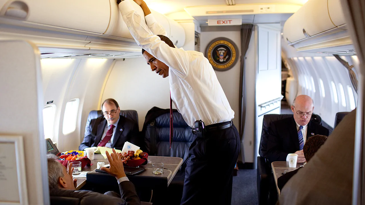 President Obama with his BlackBerry in its holster in June 5, 2009