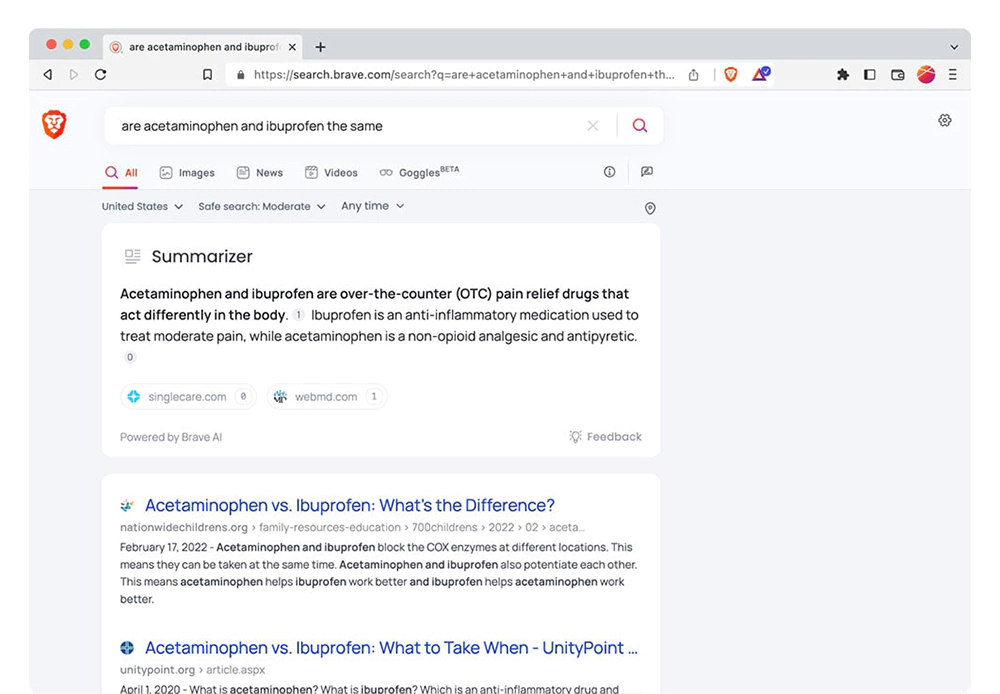 Brave Summarizer