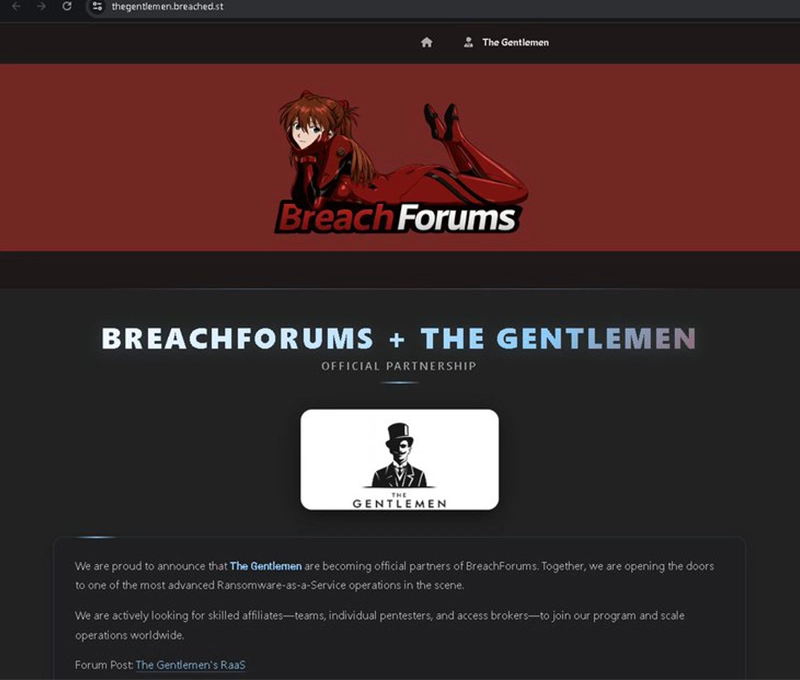 BreachForums And The Gentlemen Forge Ransomware Alliance