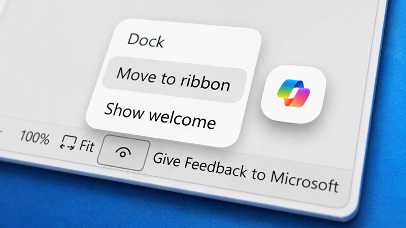 Copilot button floating