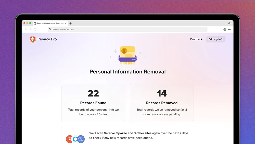 DuckDuckGo Personal Information Removal