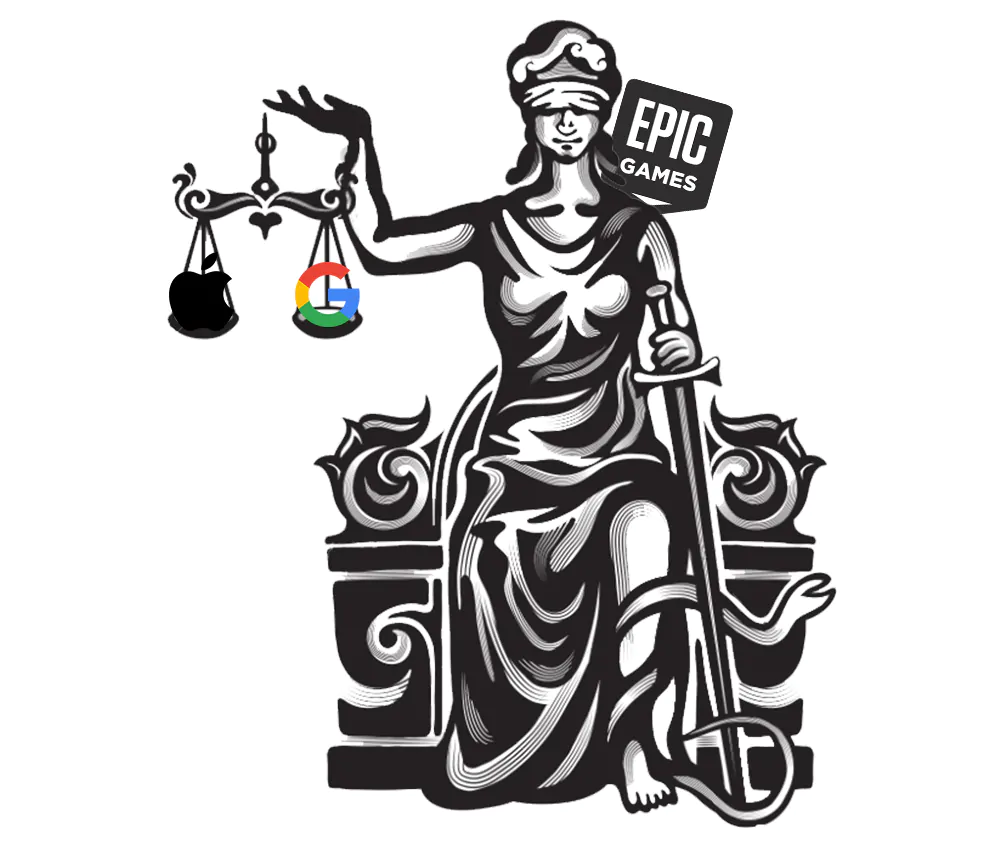 Blind justice, Apple, Google, Epic Games.