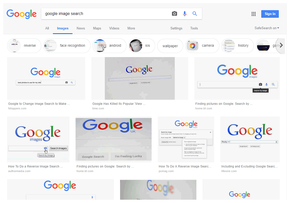 Google Image Search update