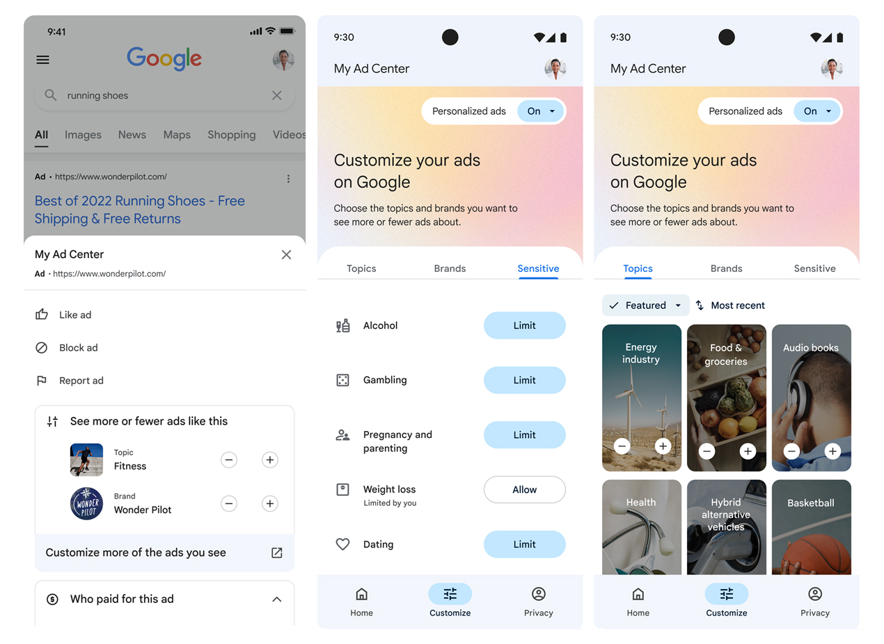 Google ads personalization