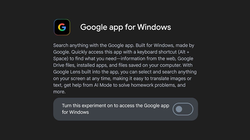 Google Windows app