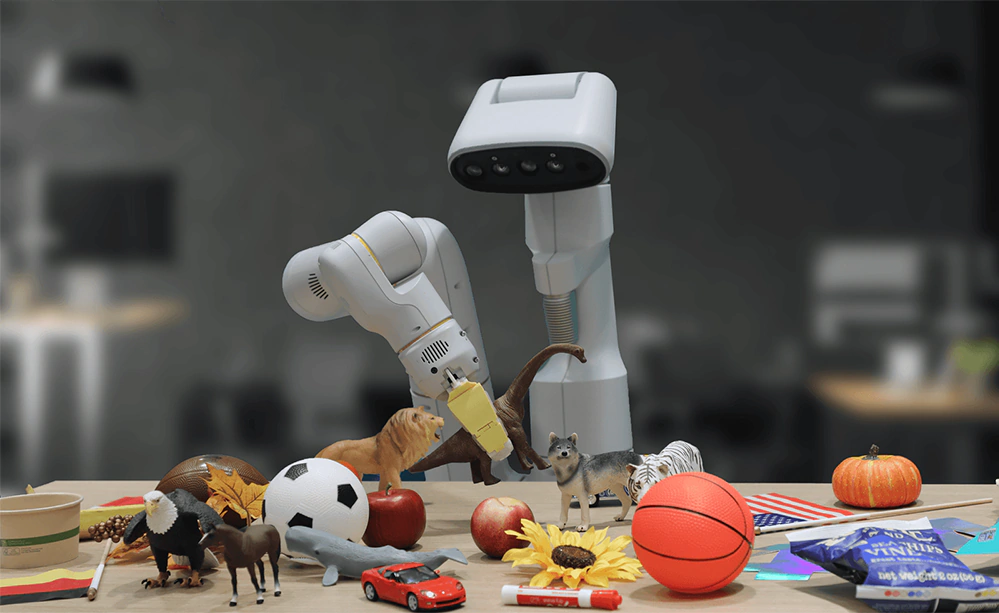 An RT-2-powered one-armed robot