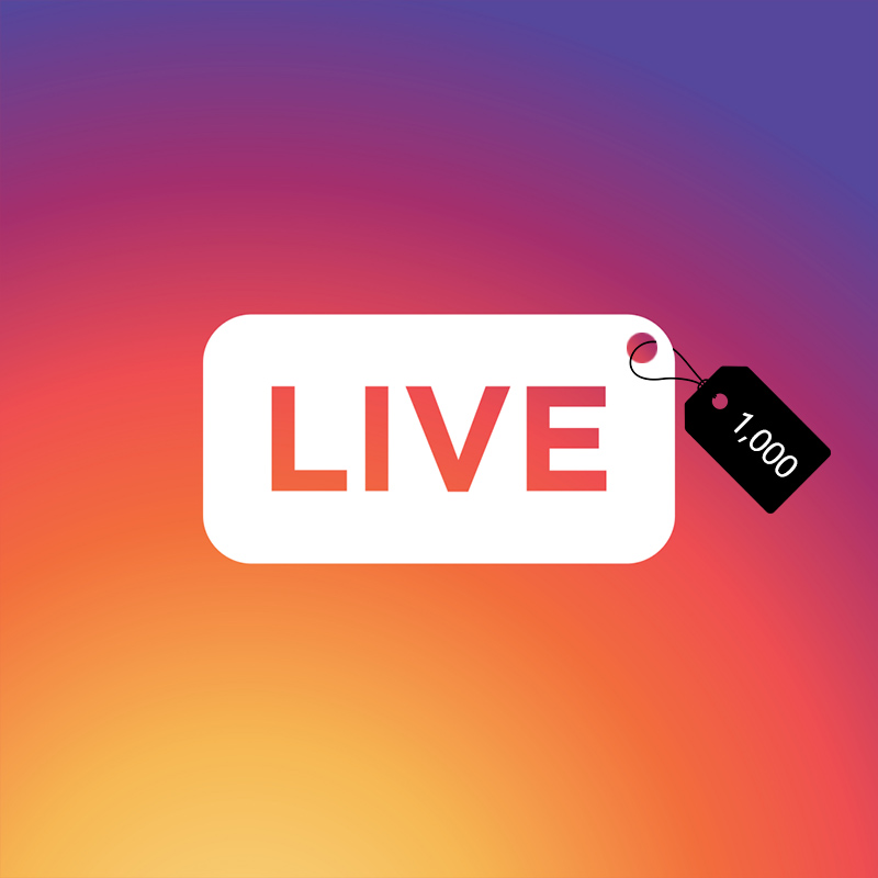 Instagram 1,000 followers for Live