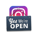 Instagram logo - open