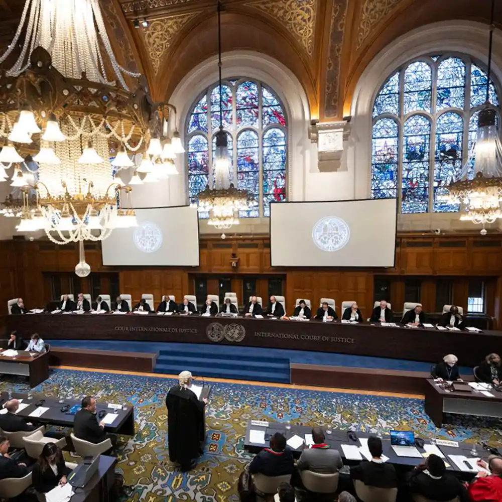 The International Court of Justice (ICJ), held at The Hague, Netherlands