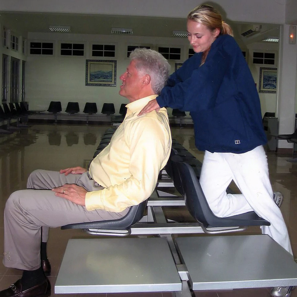 Jeffrey Epstein and Bill Clinton.