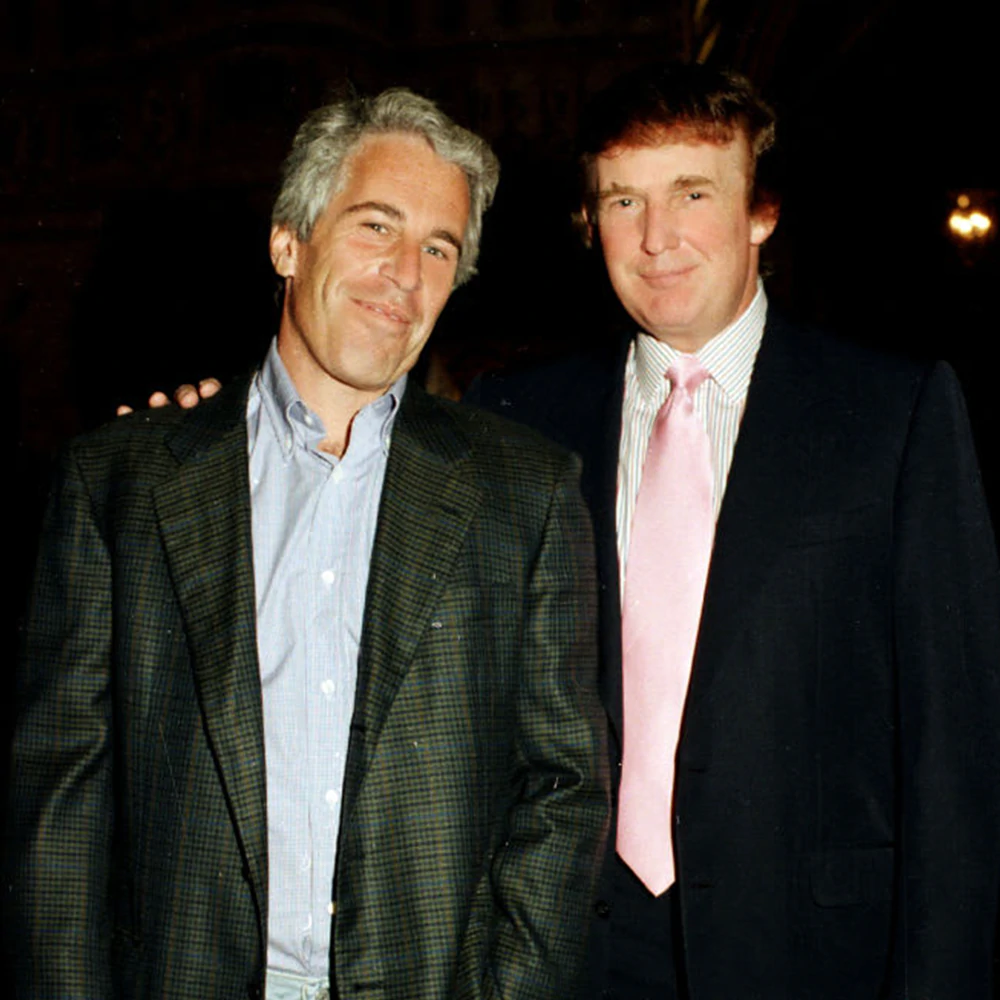 Jeffrey Epstein with Donald Trump.
