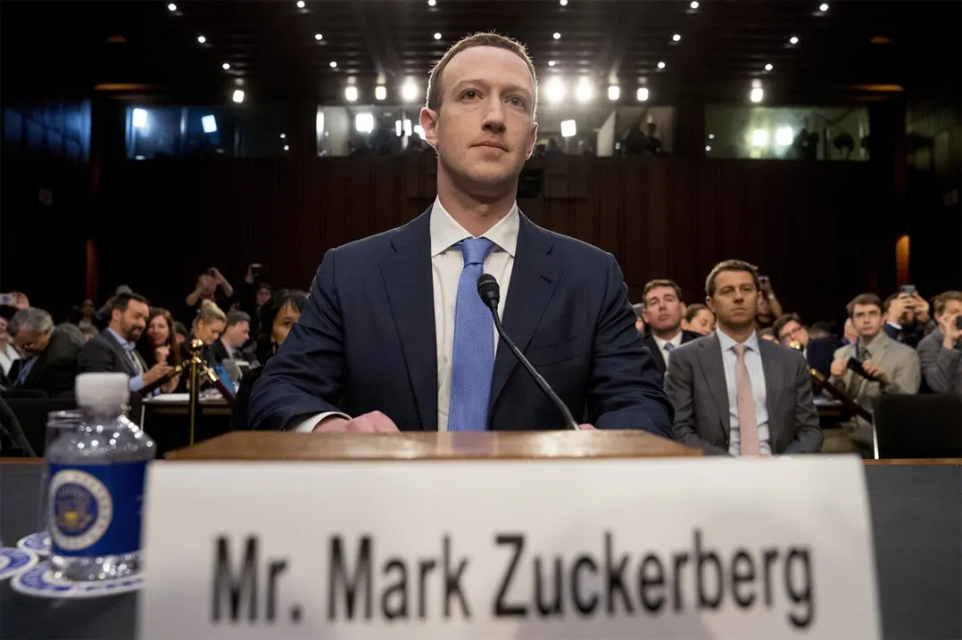 Facebook CEO Mark Zuckerberg testified before a joint hearing of the Commerce and Judiciary Committees on Capitol Hill in Washington