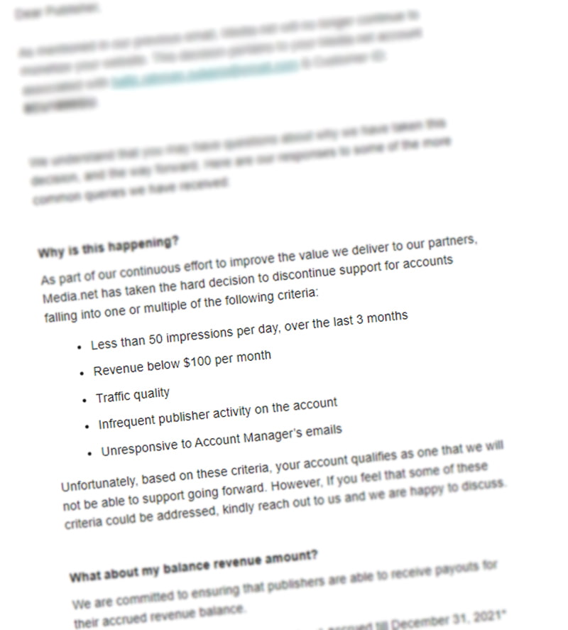 Media.net stops partnering with smaller publishers
