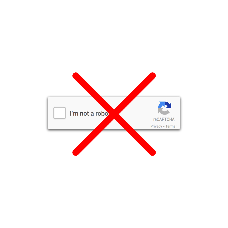 No more reCAPTCHA
