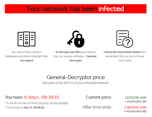Quanta ransomware note
