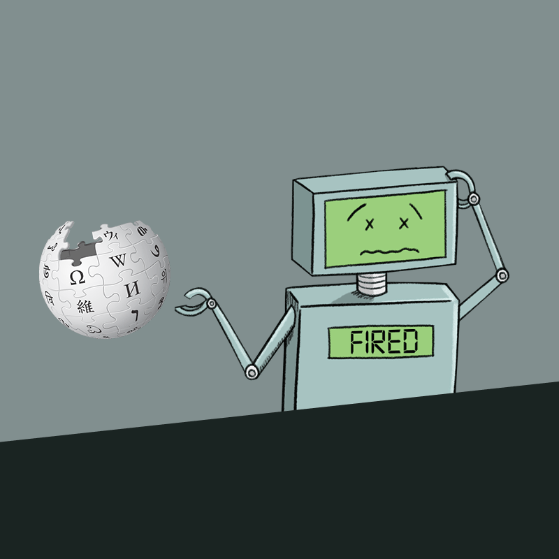Wikipedia, robot error