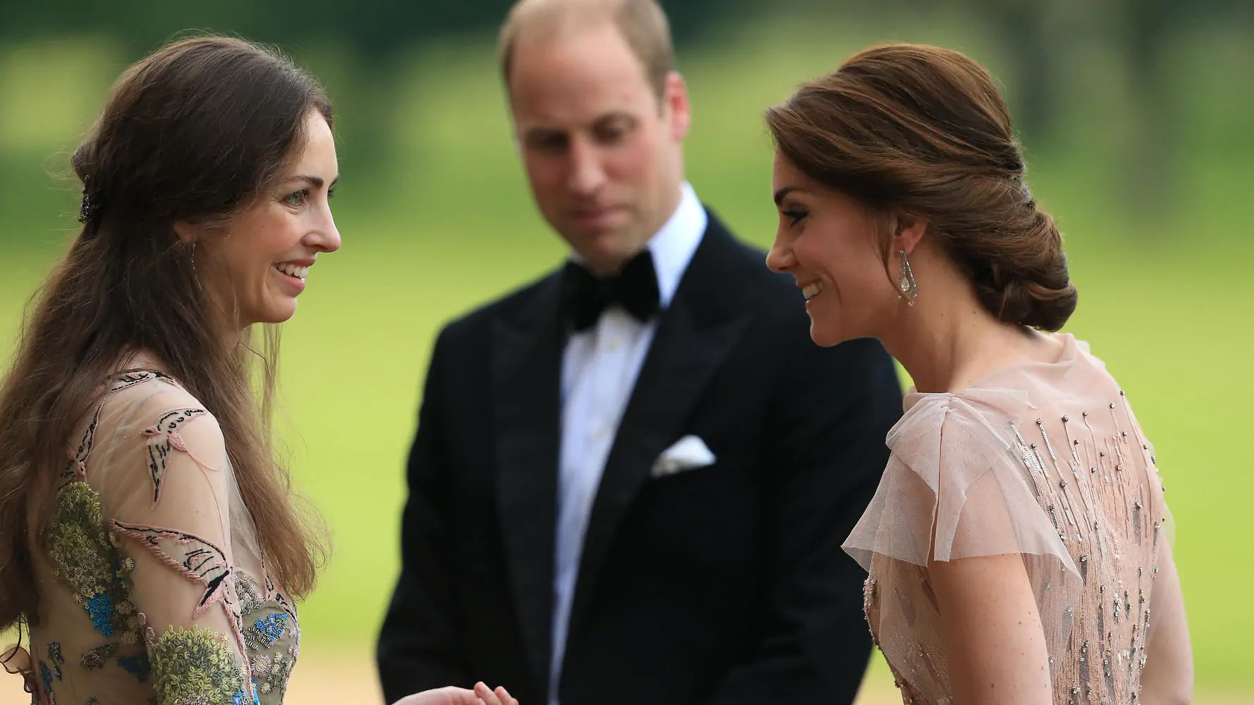 Rose Hanbury, Marchioness of Cholmondeley, Prince William, Duke of Cambridge, and Kate Middleton, Duchess of Cambridge.