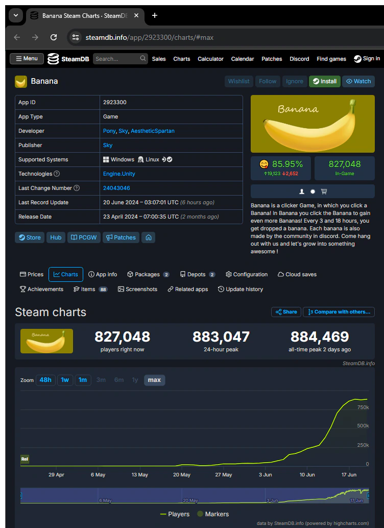 Steam banana