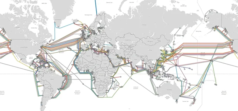 Internet subsea cables