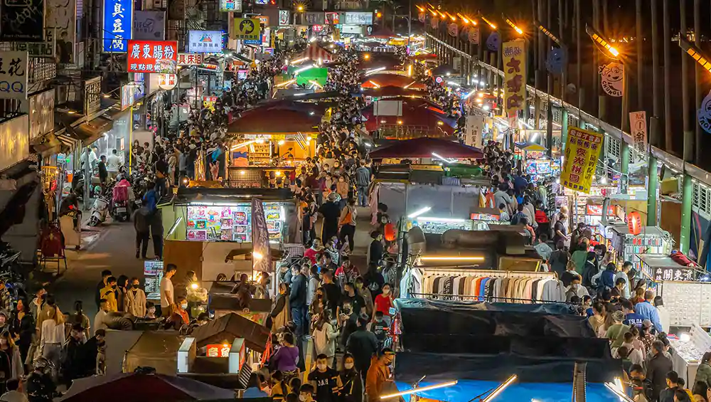 A night market in Taoyuan, Taipei