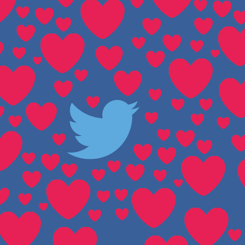 Twitter hearts