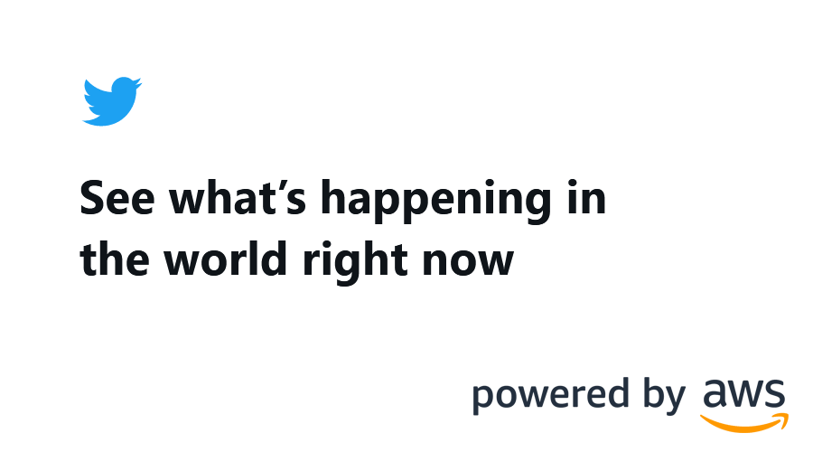 Twitter, powered by AWS.