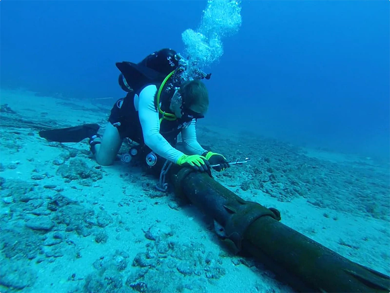 Armored undersea internet cable.