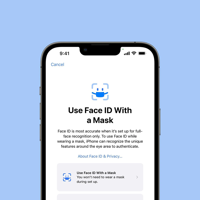 Face ID with a mask